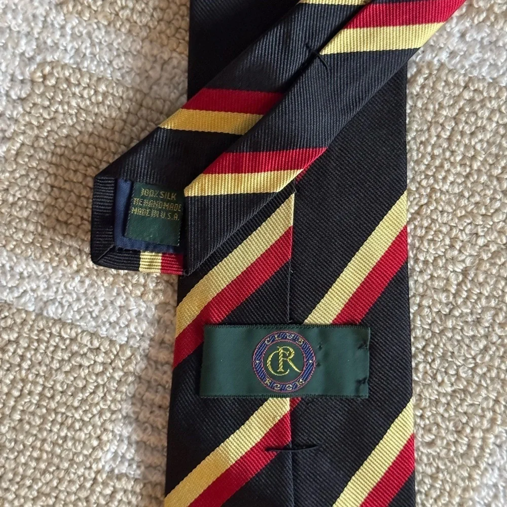 New Club Room Boys Silk Tie Red Gold Stripe Harry Potter Prep School Style